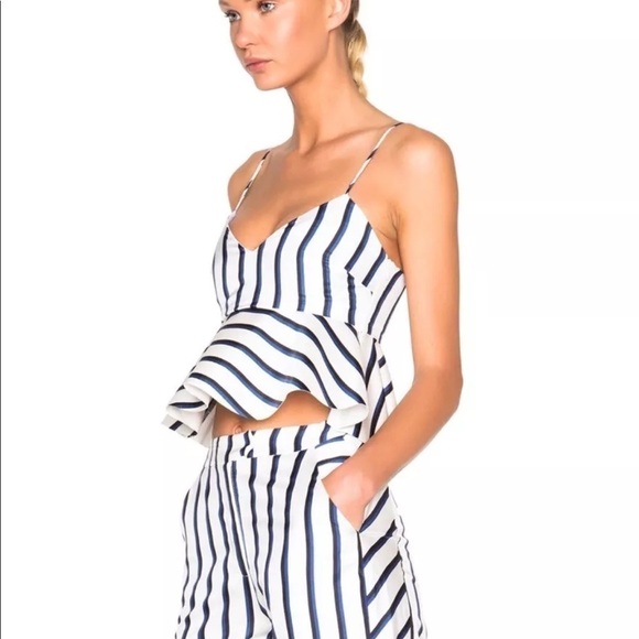 Nicholas N. Dual Stripe Crop Top Size 2 - Picture 2 of 5